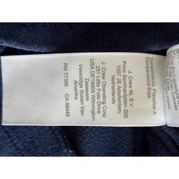 J. Crew Factory 90s Y2K Cropped Jogger Pants Midnight Blue Velour Women's XL - Picture 9 of 9